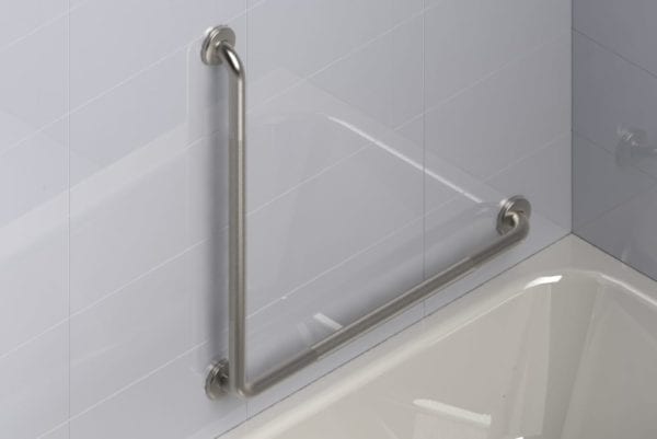 L-Shaped Grab Bar (Stainless Knurled)