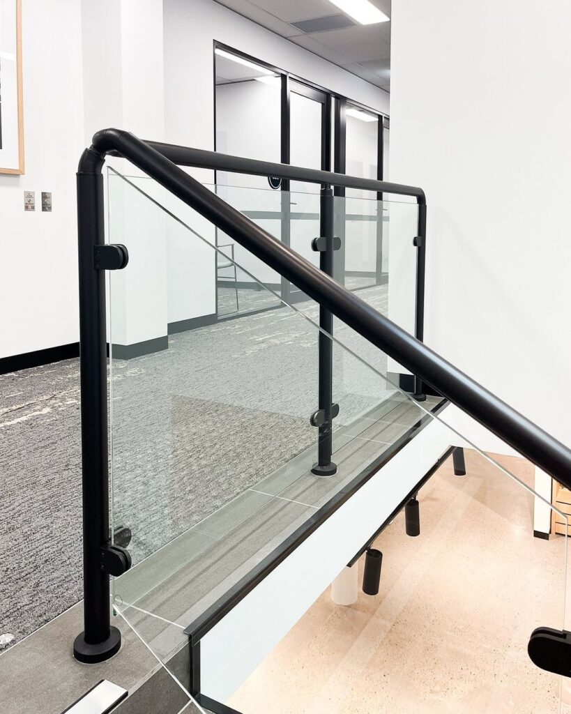 Glass Mounted Handrail Installation Vancouver