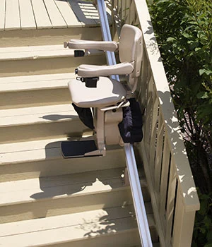 Outdoor stairlift seating